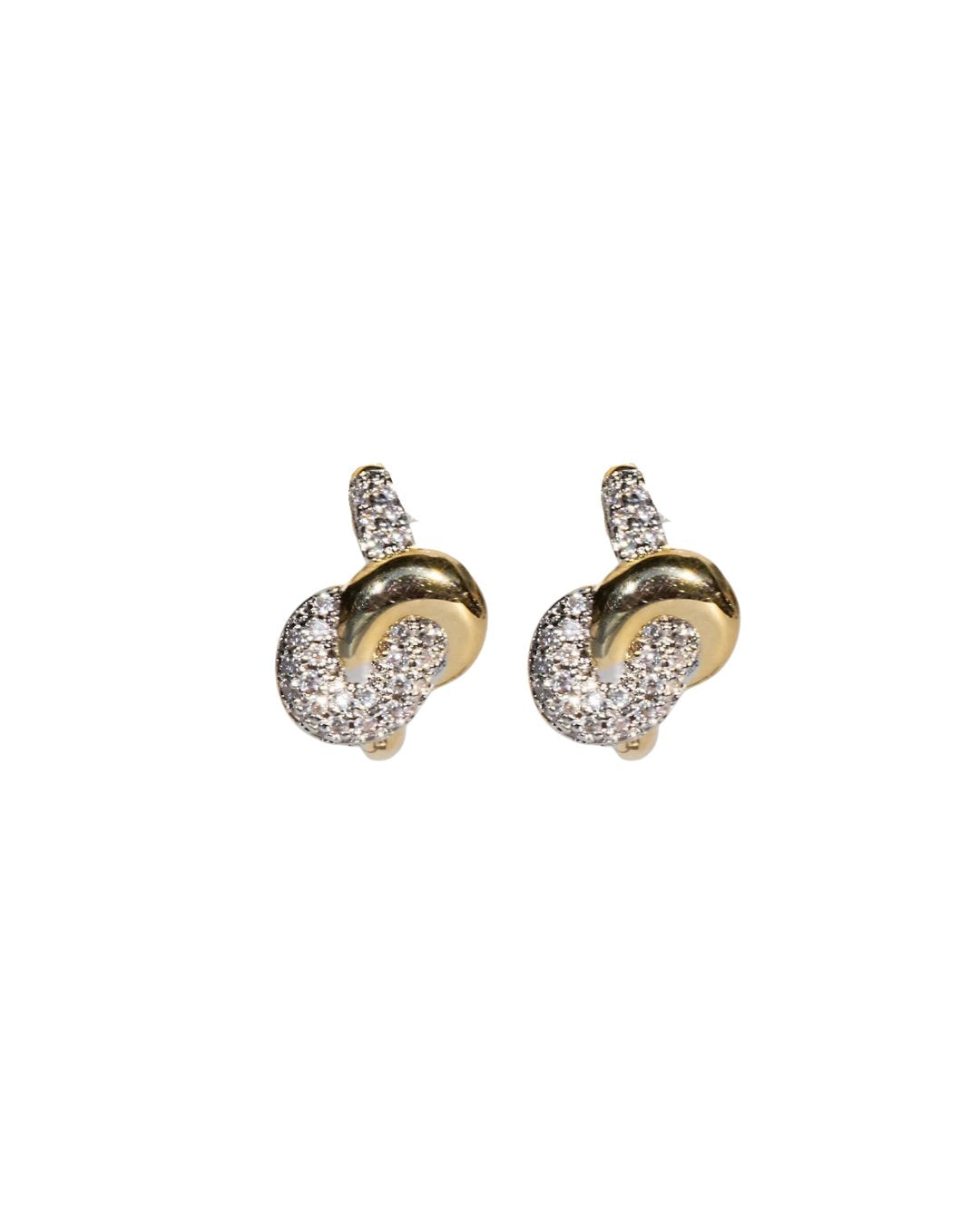 Love Knot Studs Gold and Silver Duo Earrings Native Gem 