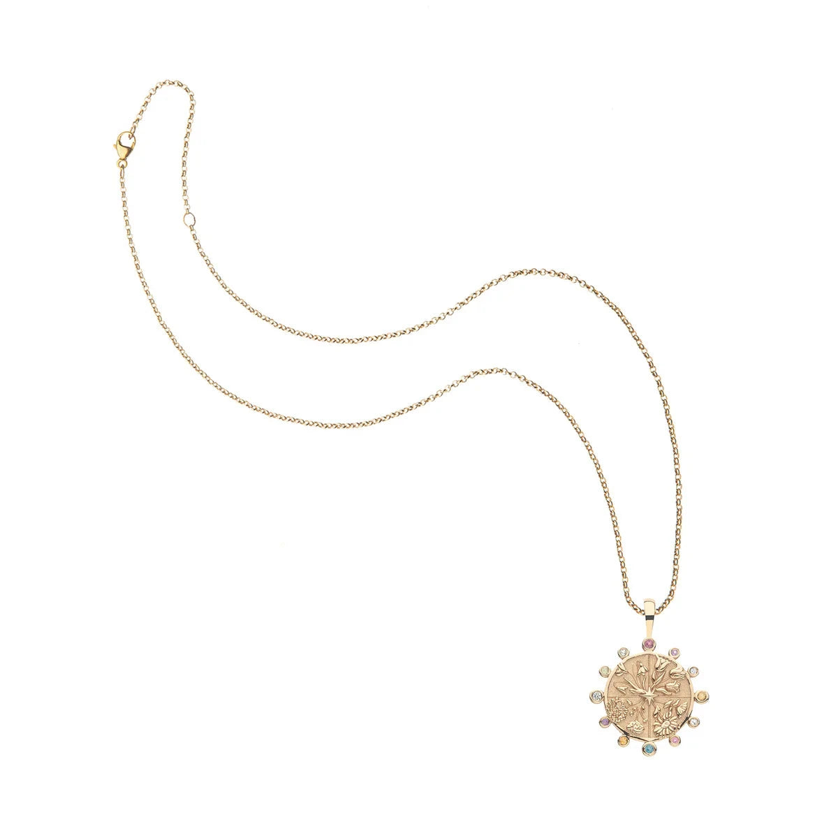 Hope Petite Embellished Coin 16-18" Classic Rolo Necklaces Jane Win 