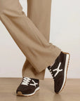 Valentina Shearling Sneaker Espresso Sneakers Veronica Beard - Shoes 