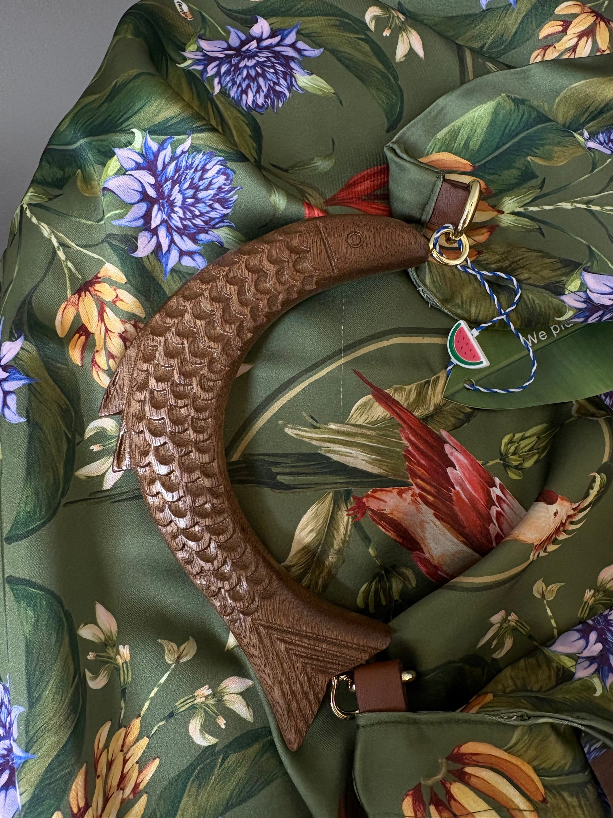 Tropical Satin Scarf Medium Bag Hobo & Shoulder Farm Rio 