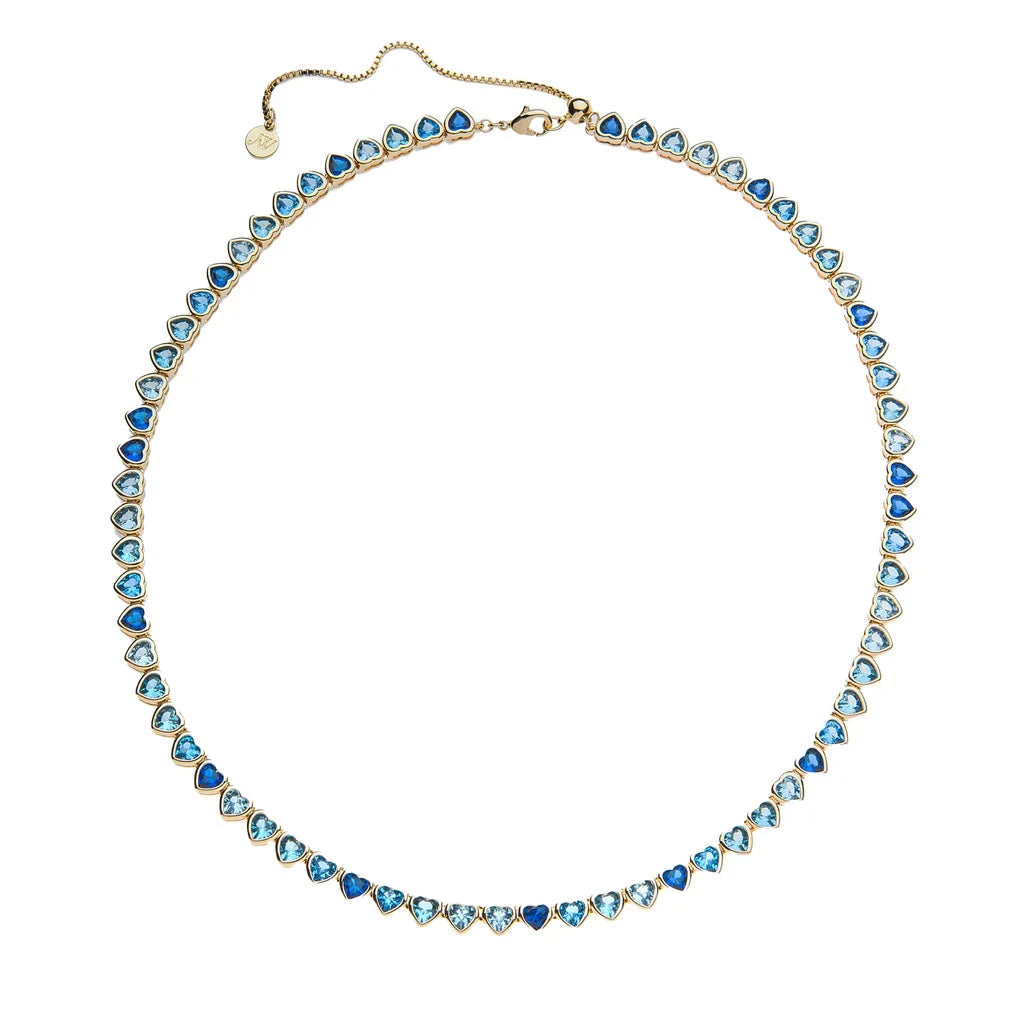 Made From Love Tennis Necklace Ocean Blue Ombre Necklaces Jane Win 