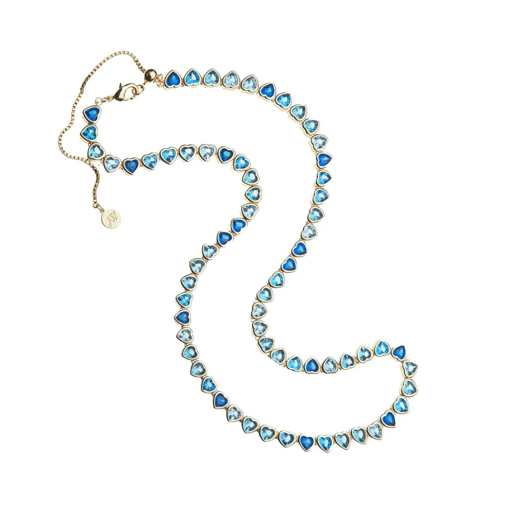 Made From Love Tennis Necklace Ocean Blue Ombre Necklaces Jane Win 