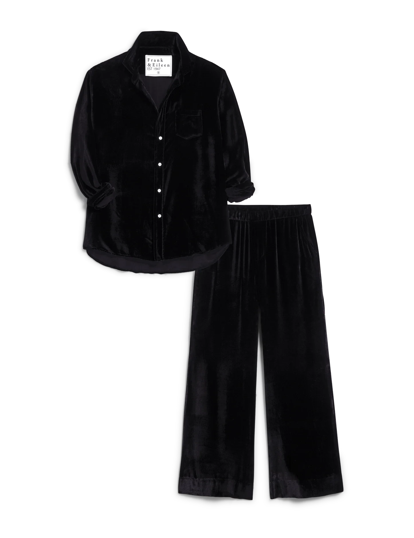 Tuscany Velvet Getaway Set Black Tops - Button Down Frank & Eileen 