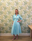 Jazz Pintuck Midi Dress Pool Dresses - Midi Simkhai 