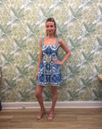 Candy Mini Dress Floral Blue Dresses - Short Cara Cara 