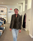 Auden Knit Combo Blazer Dark Olive Jackets - Blazers Simkhai 