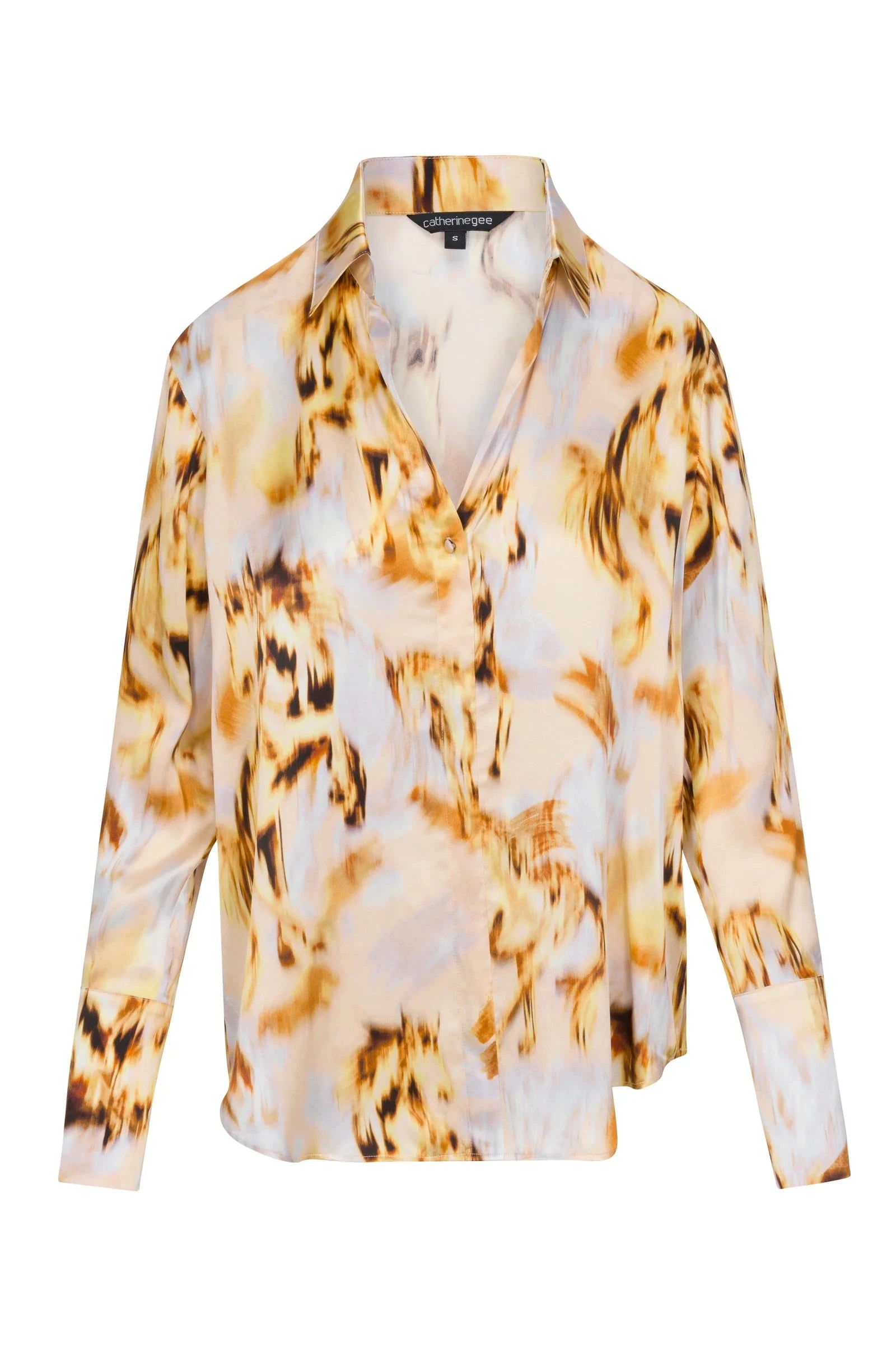 Daria French Cuff Silk Blouse Wild Horse Tops - Button Down catherinegee 