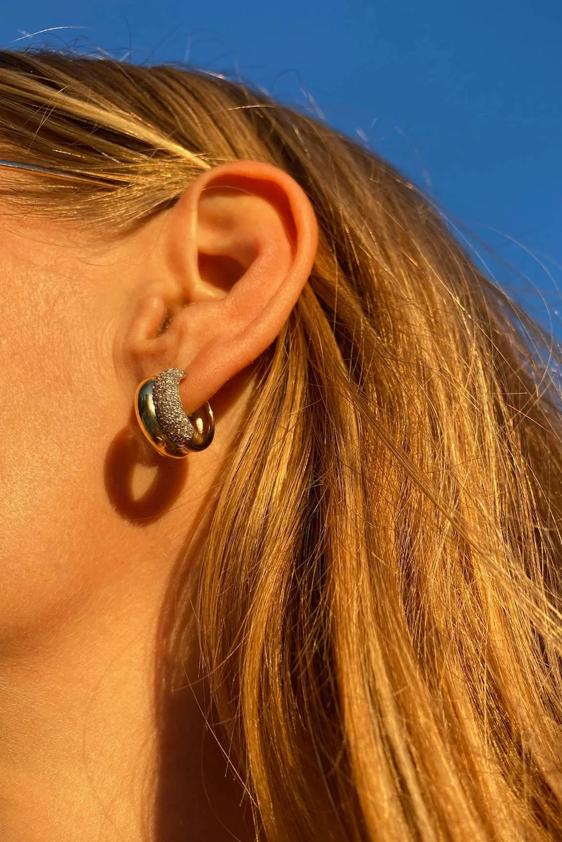 Double Donut Huggies Gold Earrings Native Gem 