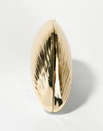 Bridget Metal Oyster Clutch Gold Clutch Simkhai 