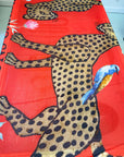 Venice Leopard Cashmere Scarf Red Scarves Simone Bruns 