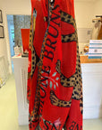 Venice Leopard Cashmere Scarf Red Scarves Simone Bruns 