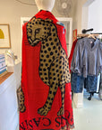 Venice Leopard Cashmere Scarf Red Scarves Simone Bruns 