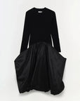 Kenlie Taffeta Knit Midi Dress Black Dresses - Midi Simkhai 
