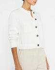 Iben Cardigan Salt White Sweater - Cardigans Brochu Walker 