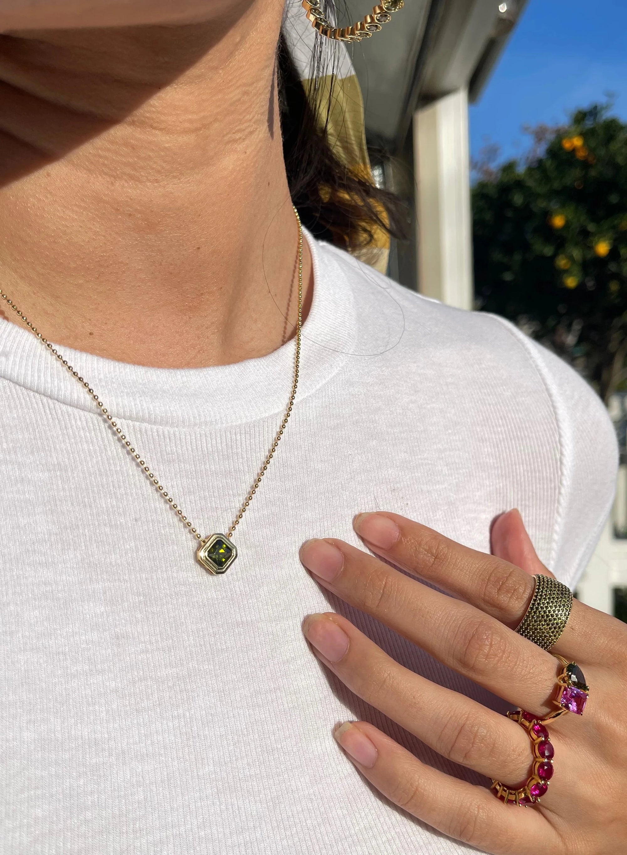 Icon Necklace Peridot Necklaces Native Gem 