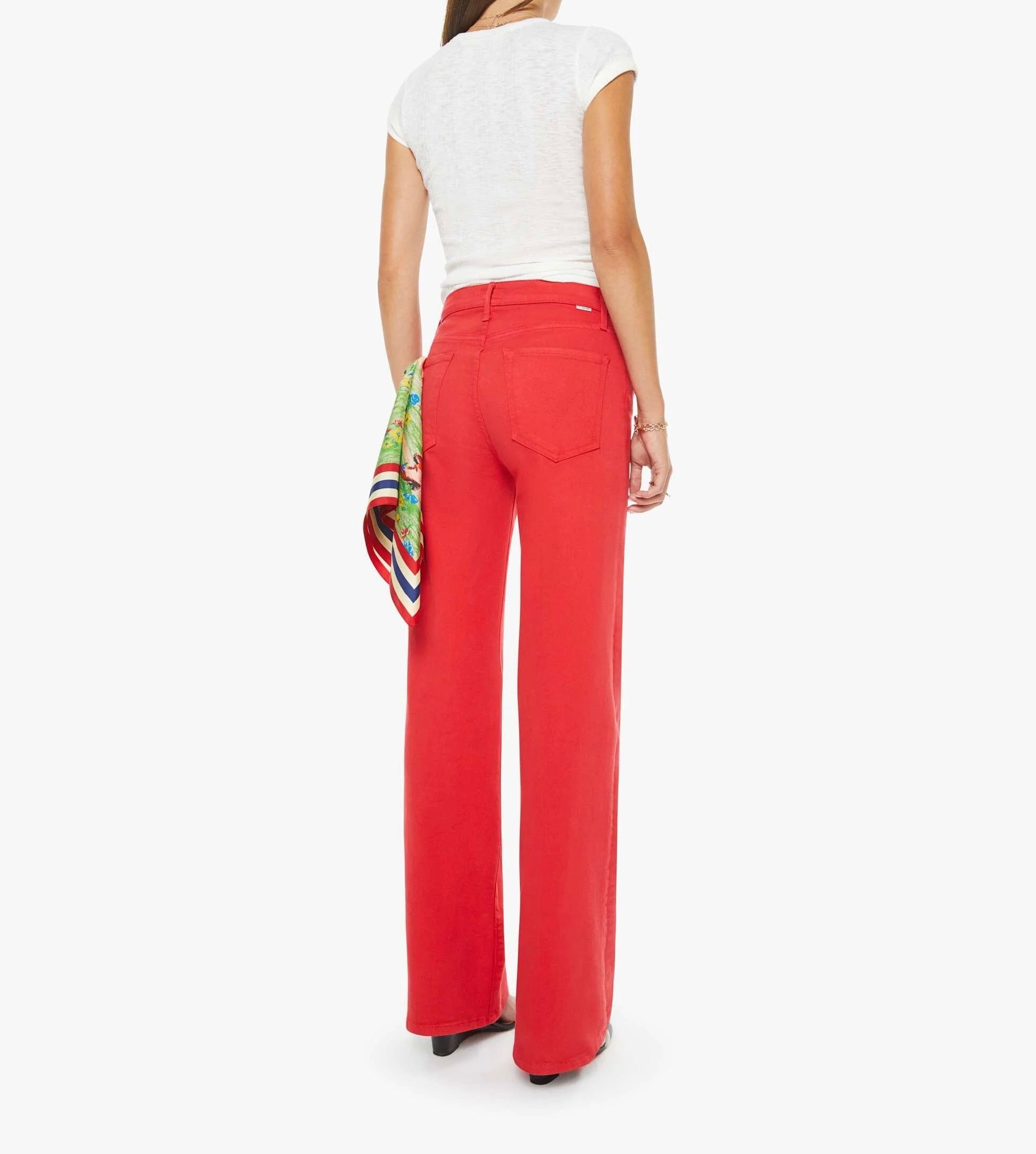 The Kick It Tango Red Denim - Straight Mother 