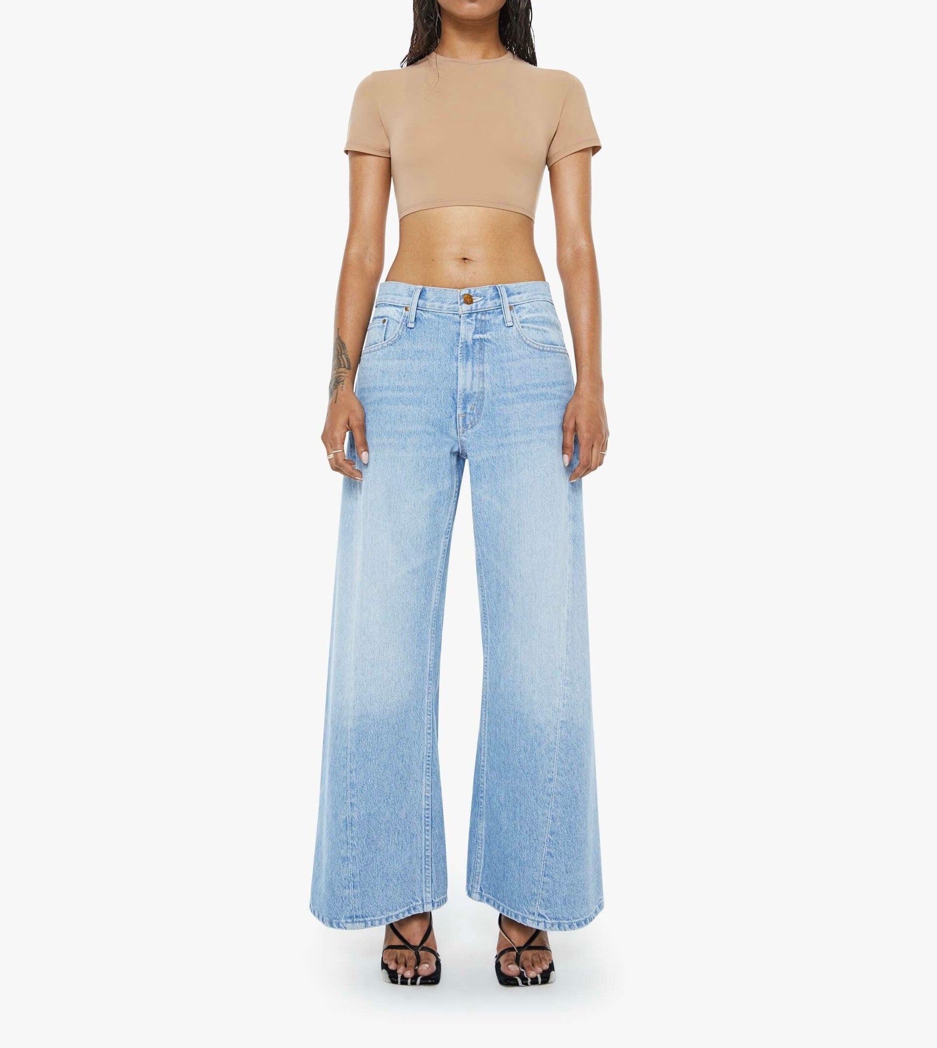 Lil Lemon Twist Sneak Munchies Denim - Flare & Wide Leg Mother 