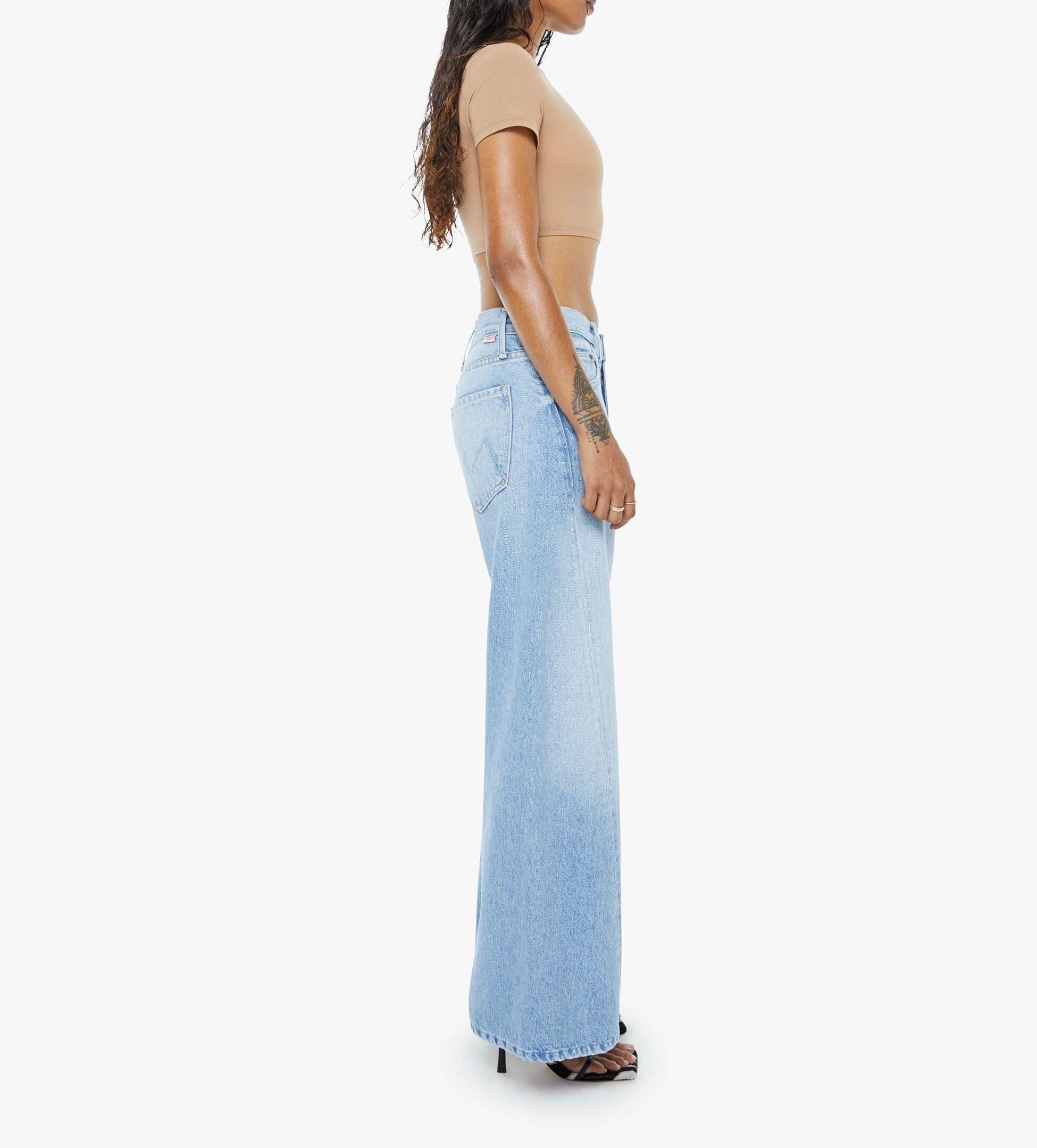 Lil Lemon Twist Sneak Munchies Denim - Flare & Wide Leg Mother 