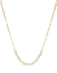Isla Samantha Tennis Necklace Gold/White Necklaces Melinda Maria 