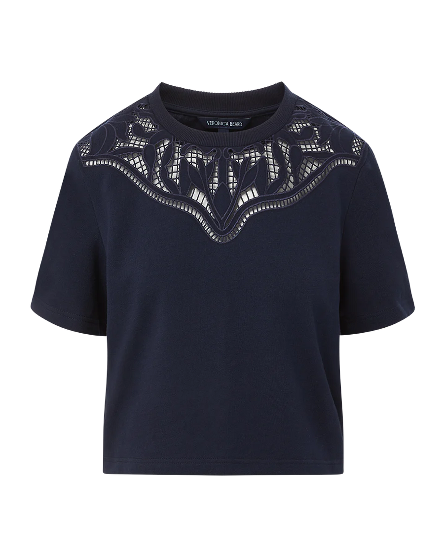 Monty Tee Navy Tops - Blouses Veronica Beard 