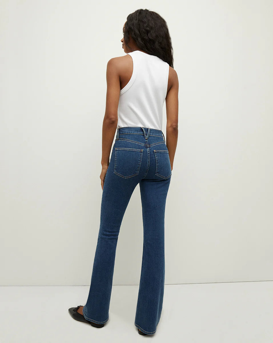 Beverly Loafer High Rise Skinny Bright Blue Denim - Flare & Wide Leg Veronica Beard 