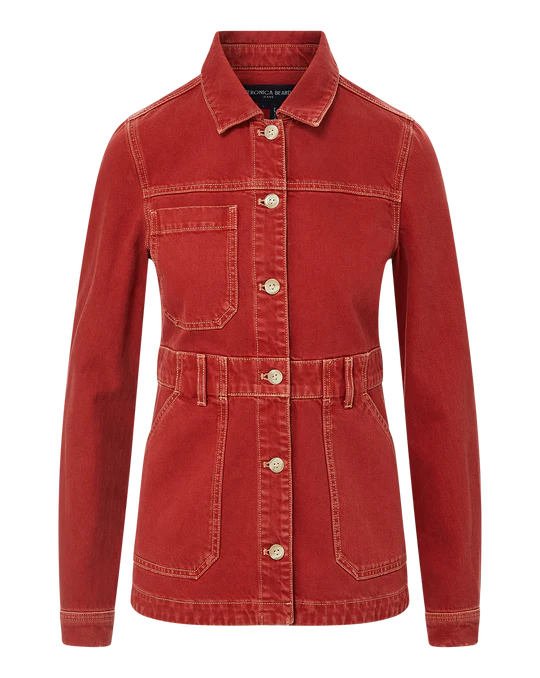 Anzu Jacket Brick Red Jackets - Denim Veronica Beard 