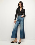 Taylor Cropped High Rise Wide Rebel Blue