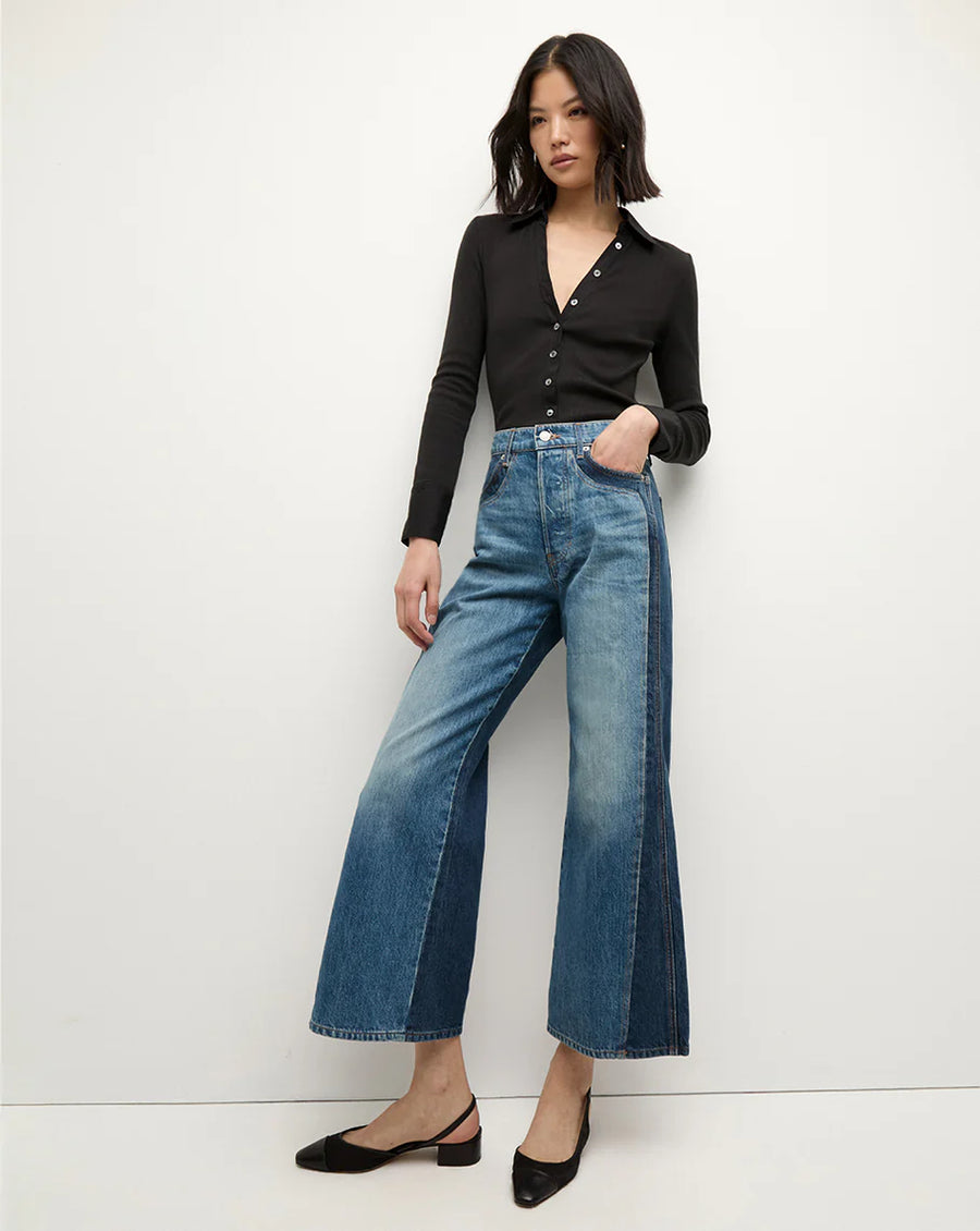 Taylor Cropped High Rise Wide Rebel Blue