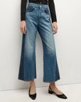 Taylor Cropped High Rise Wide Rebel Blue