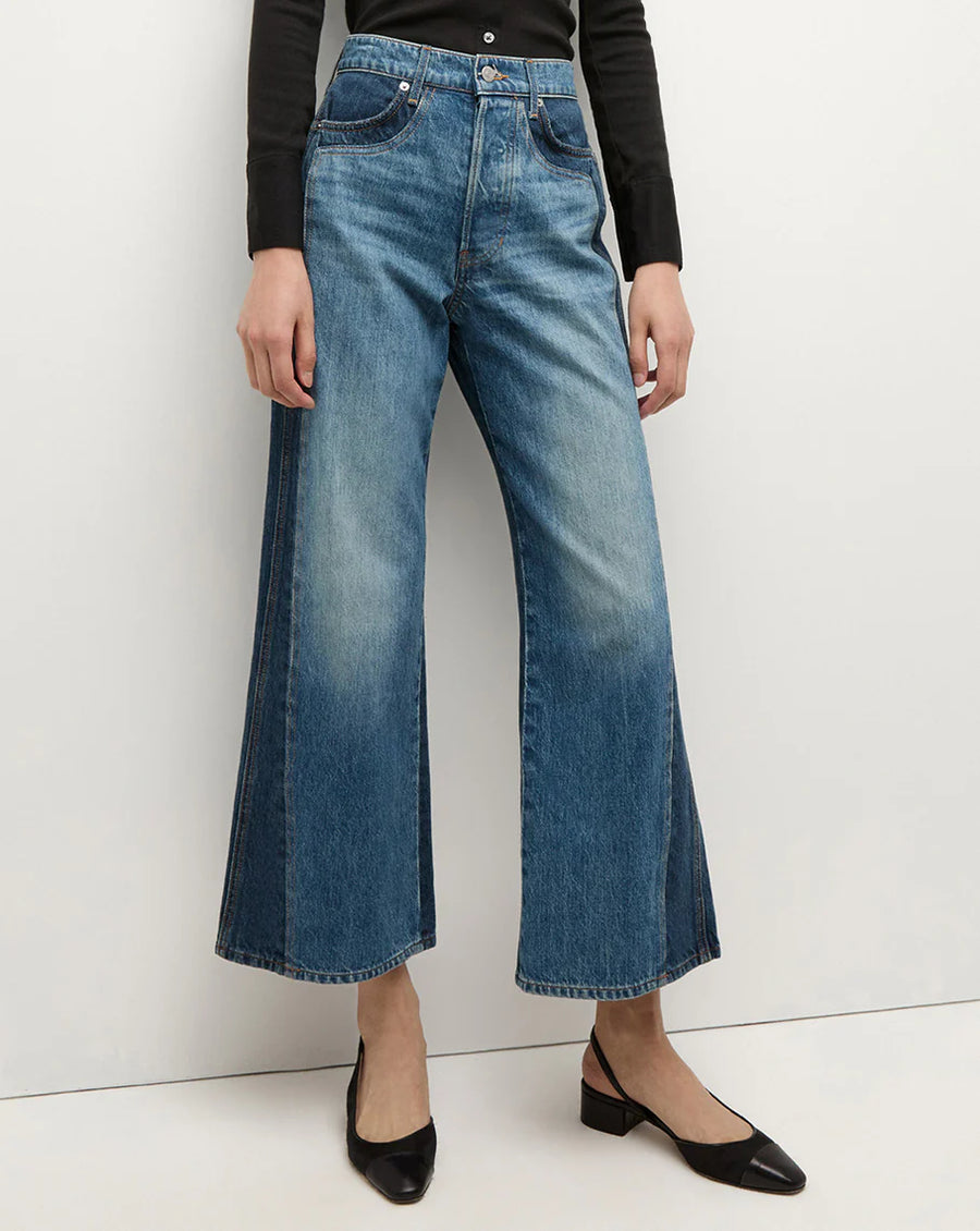 Taylor Cropped High Rise Wide Rebel Blue