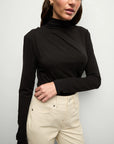 Mylie Turtleneck Top Black