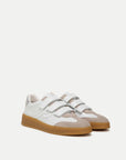 Reagan Velcro Sneaker White/Silver Sneakers Veronica Beard - Shoes 