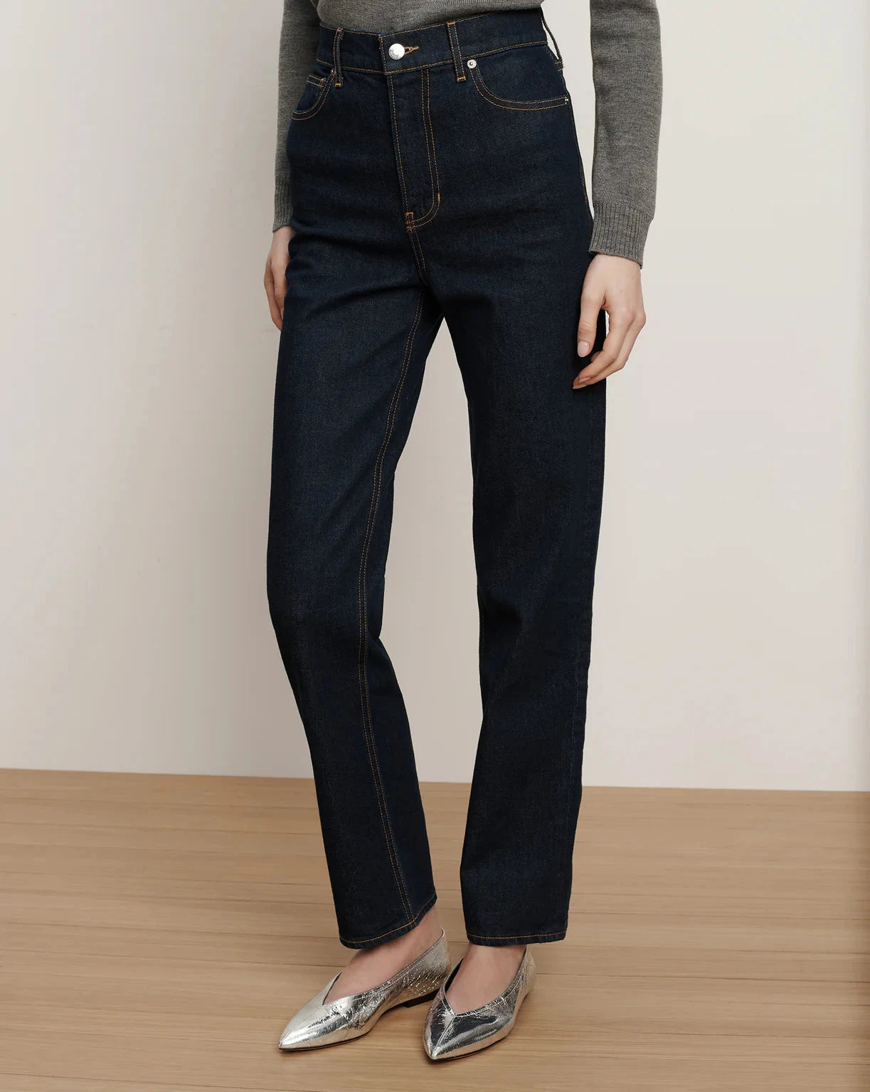 Leah Straight-leg Jean Indigo Rinse Denim - Straight Veronica Beard 