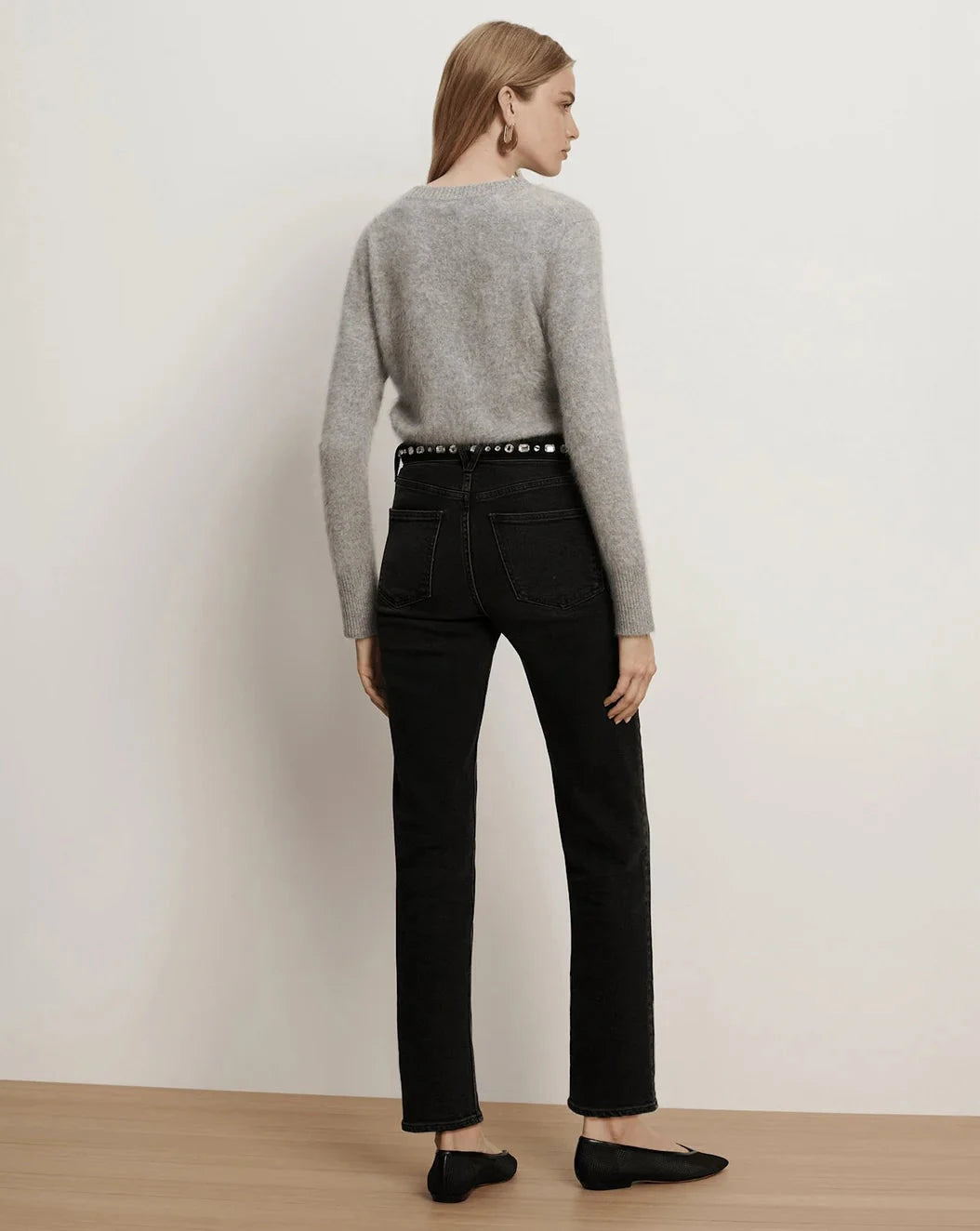 Leah Straight-Leg Jean Washed Onyx Denim - Straight Veronica Beard 