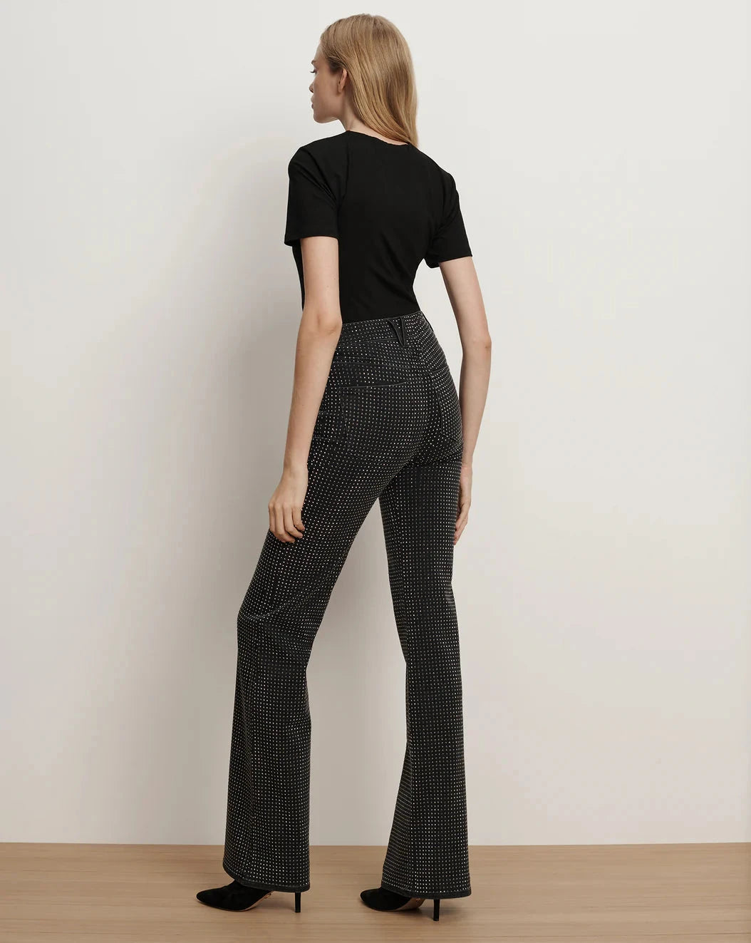 Benedict Crewneck Tee Black Tops - Tees Veronica Beard 