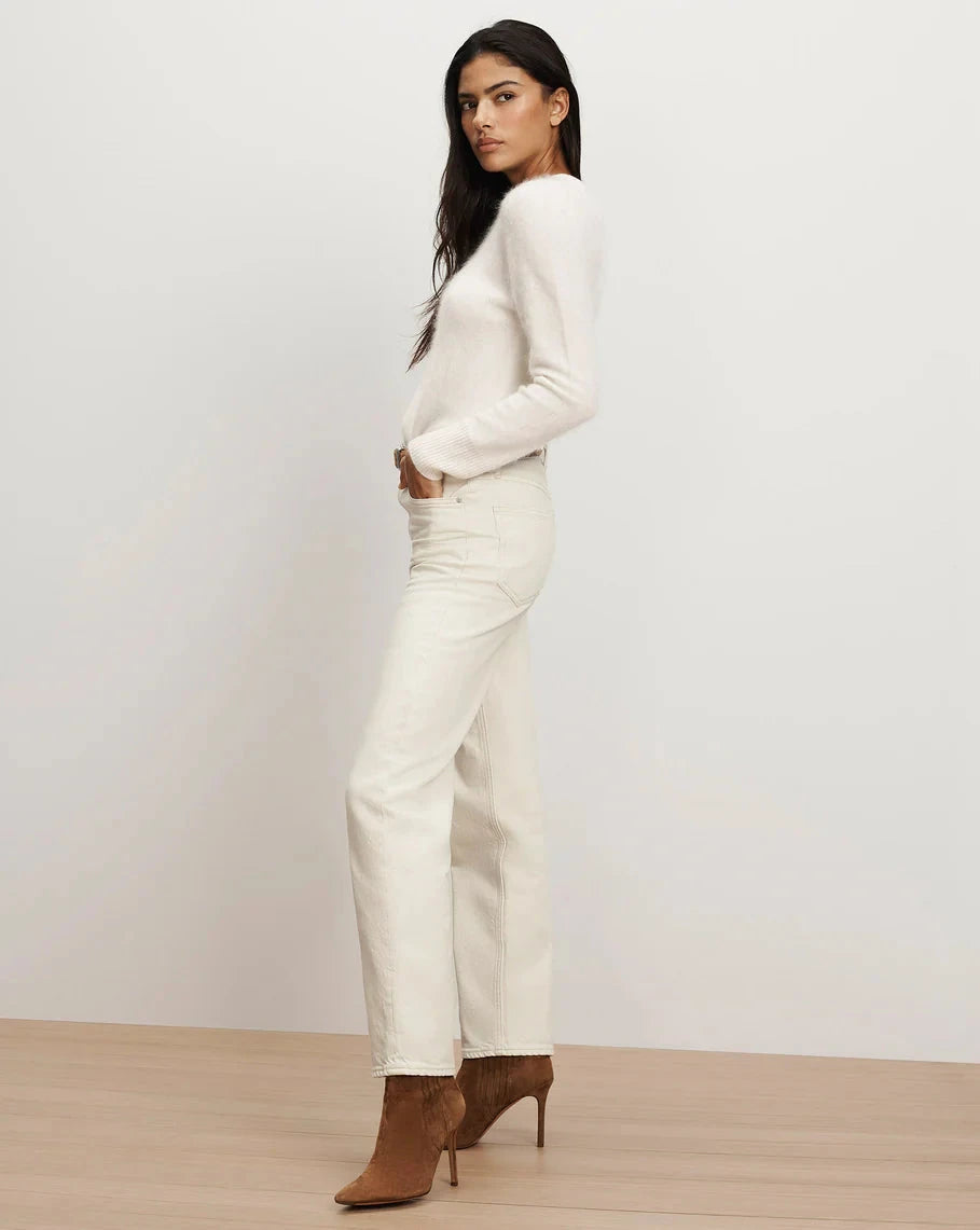 Leah Straight-leg Jean Ecru Denim - Straight Veronica Beard 