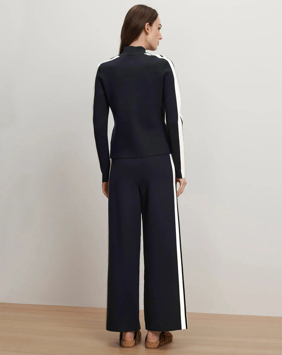 Jenkins Knit Wide-Leg Pant Navy Pants - Sweatpants Veronica Beard 