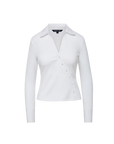 Brenner Top White Tops - Button Down Veronica Beard 