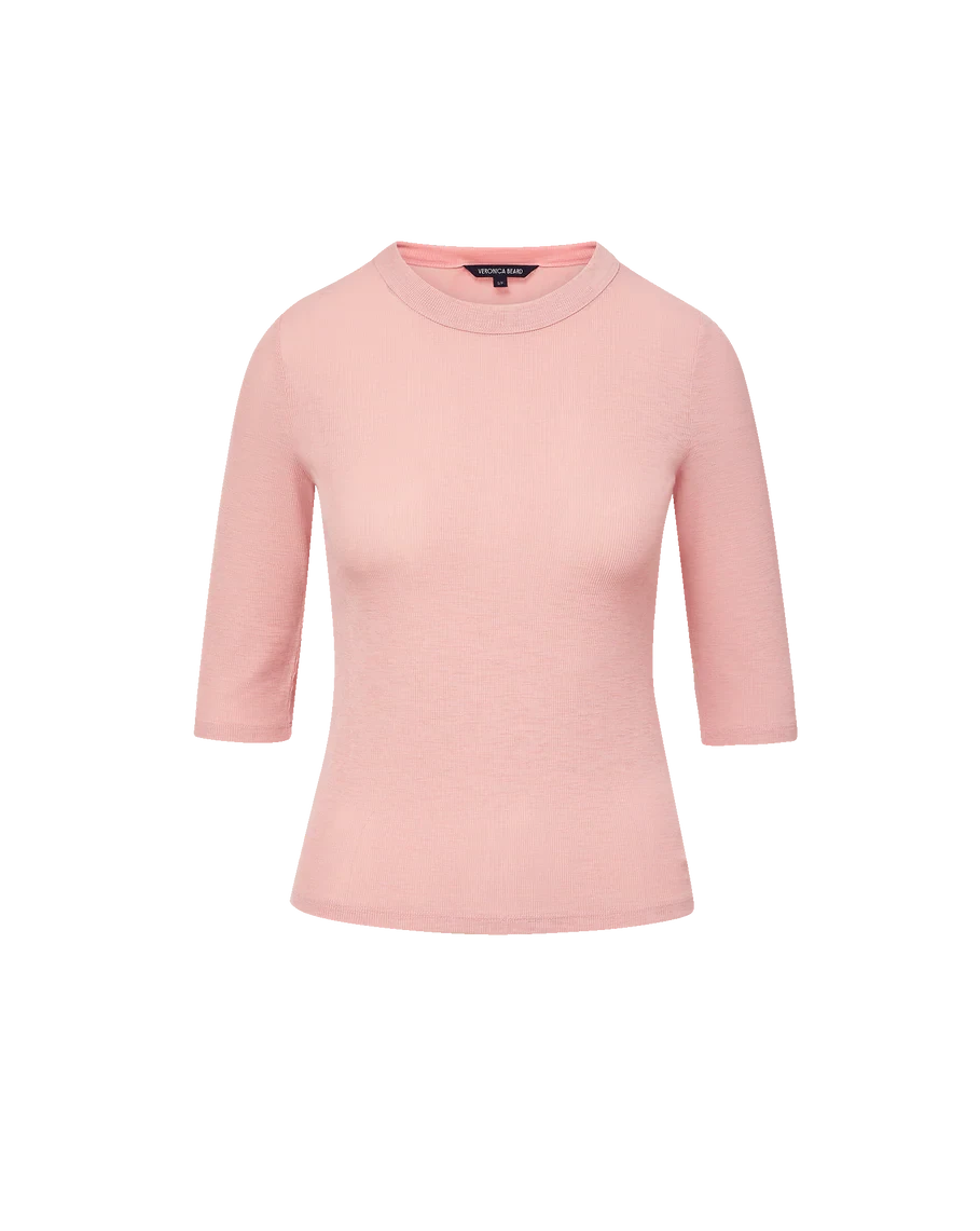 Auclair Knit T Shirt Petal Tops - Tees Veronica Beard 