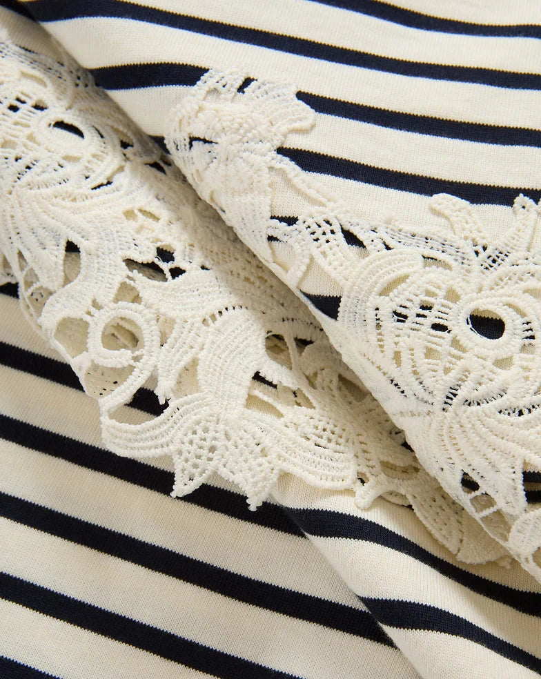 Rhue Dress Dove Navy Stripe Dresses - Short Veronica Beard 