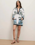 Briarcliff Terry Tunic Dress Blue Jay Dresses - Short Veronica Beard 