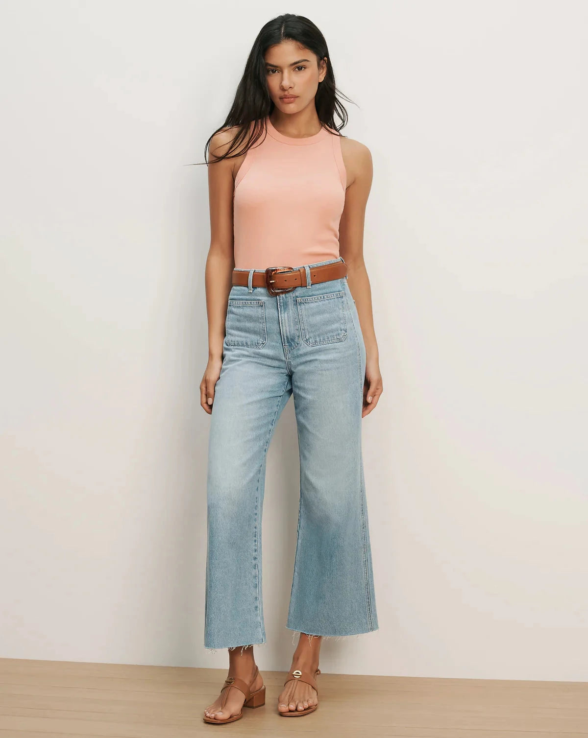 Cropped Jordyn Tank Top Muted Clay Tops - Tanks Veronica Beard 