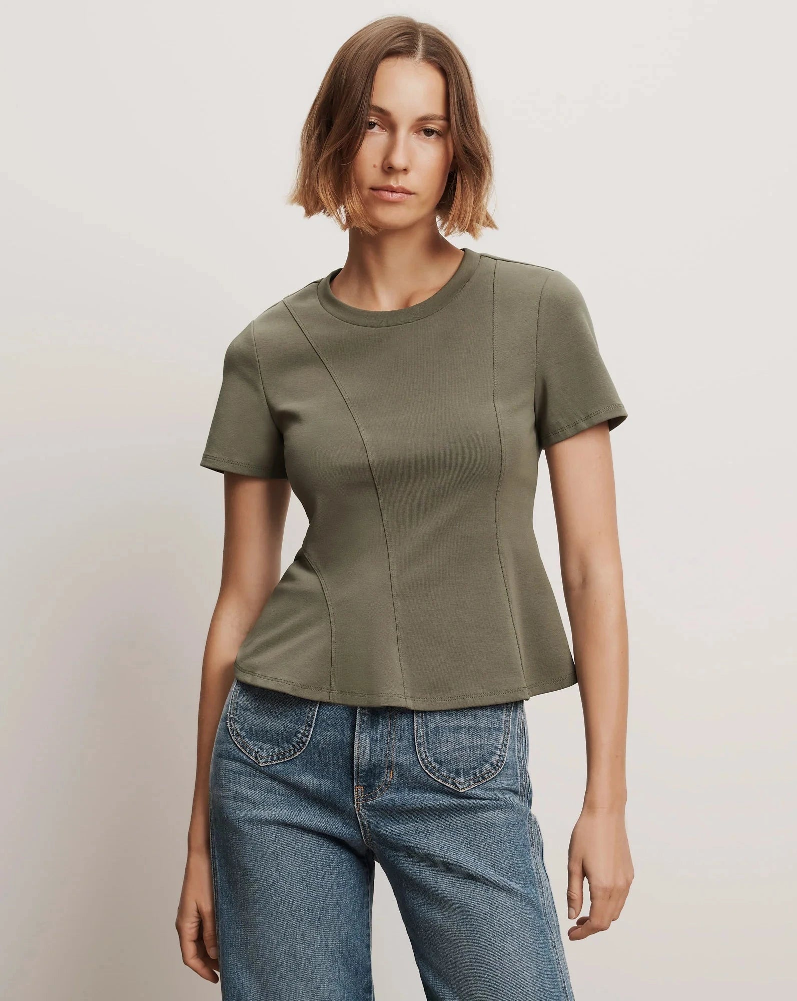 Syverin Tee Stone Army Tops - Tees Veronica Beard 