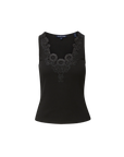 Narcisa Embroidered Tank Black Tops - Tanks Veronica Beard 