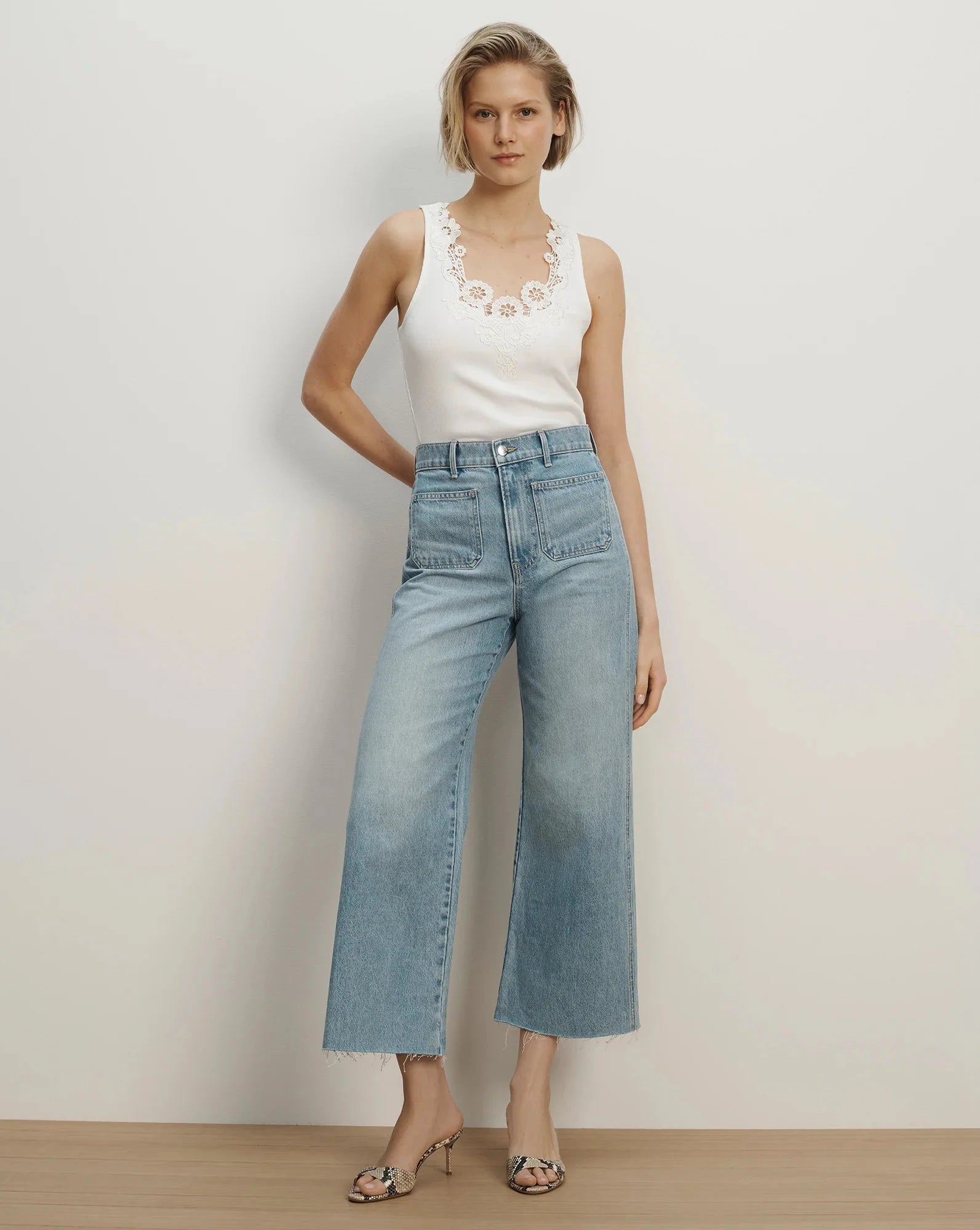 Narcisa Embroidered Tank White Tops - Tanks Veronica Beard 