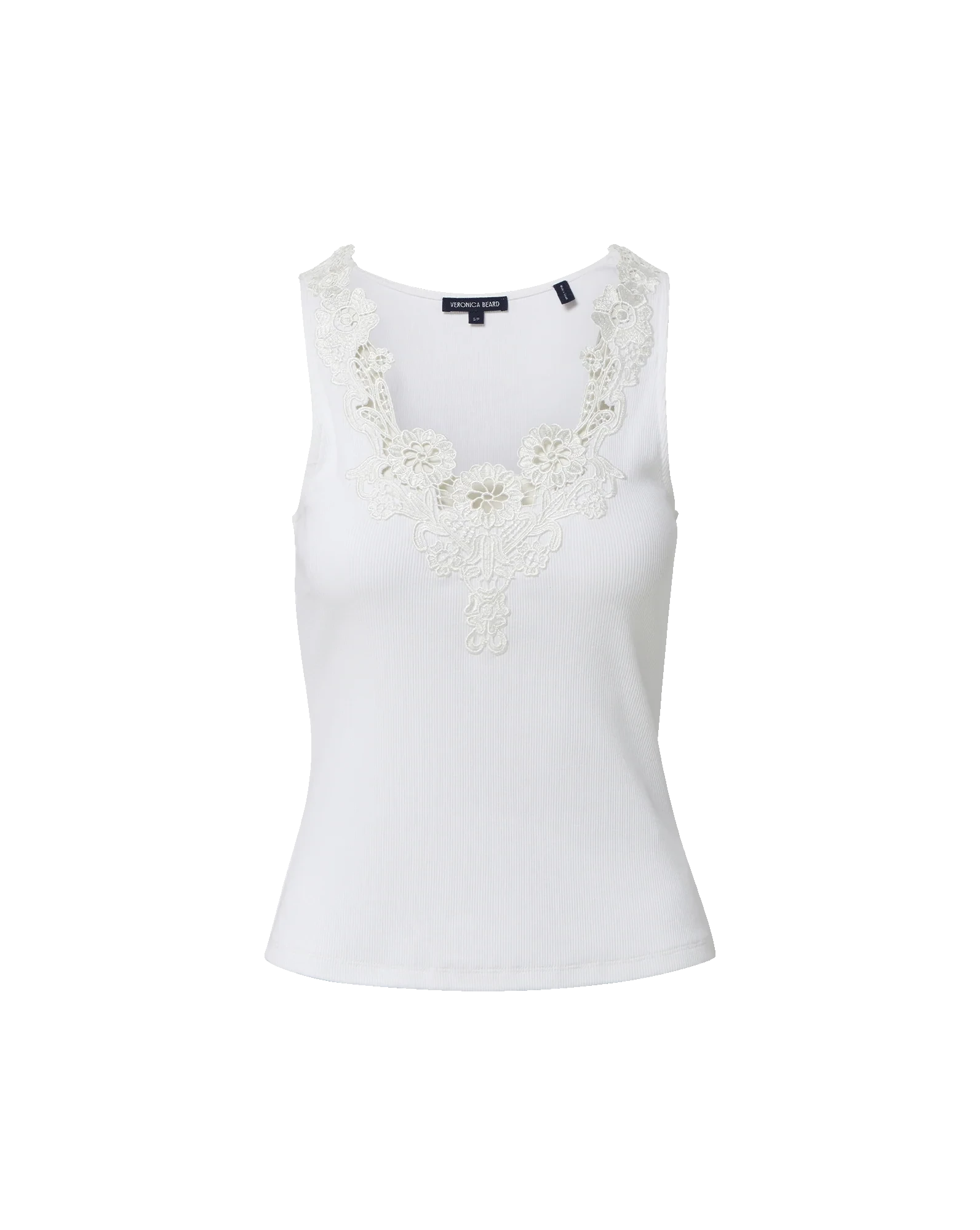 Narcisa Embroidered Tank White Tops - Tanks Veronica Beard 