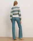 Laurinor Cardigan Dove White/ Sage/ Blue River Sweater - Cardigans Veronica Beard 