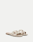 Via Slide Sandal Ecru Flats - Slide Veronica Beard - Shoes 