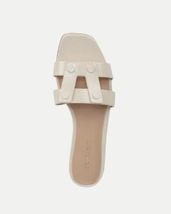 Via Slide Sandal Ecru Flats - Slide Veronica Beard - Shoes 