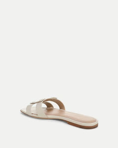 Via Slide Sandal Ecru Flats - Slide Veronica Beard - Shoes 